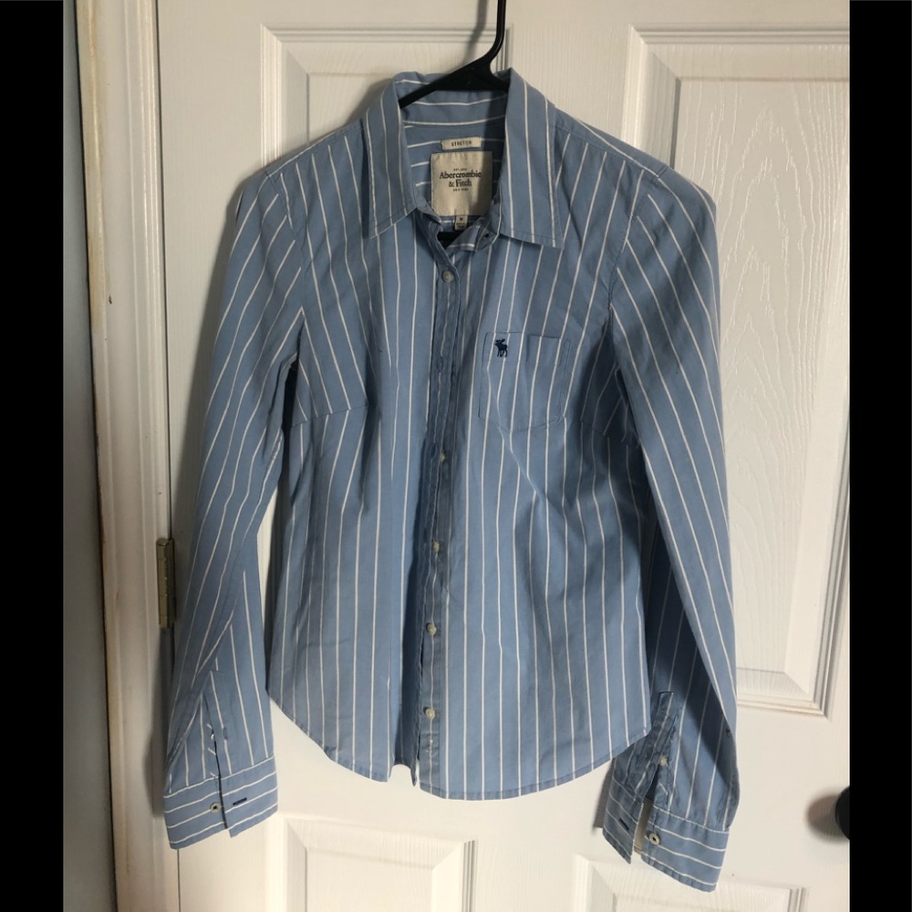 Abercrombie And Fitch A&F Button Down M Striped - image 1